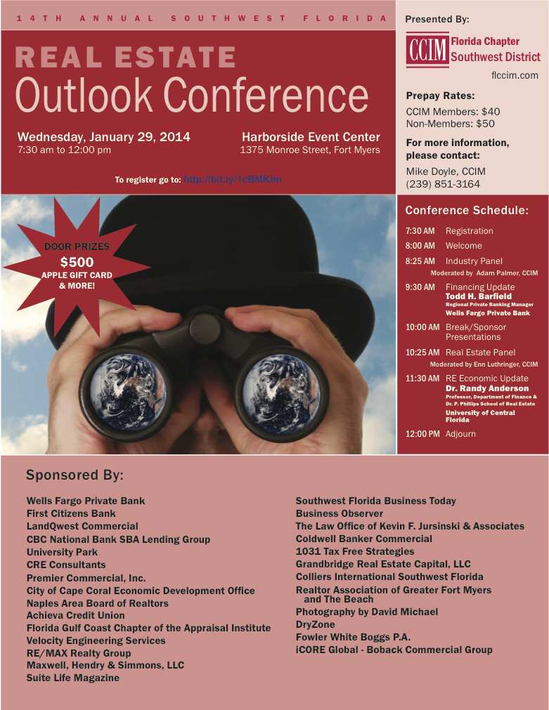 Last Chance to Register for the 14th Annual Southwest Florida Real Estate Outlook Conference