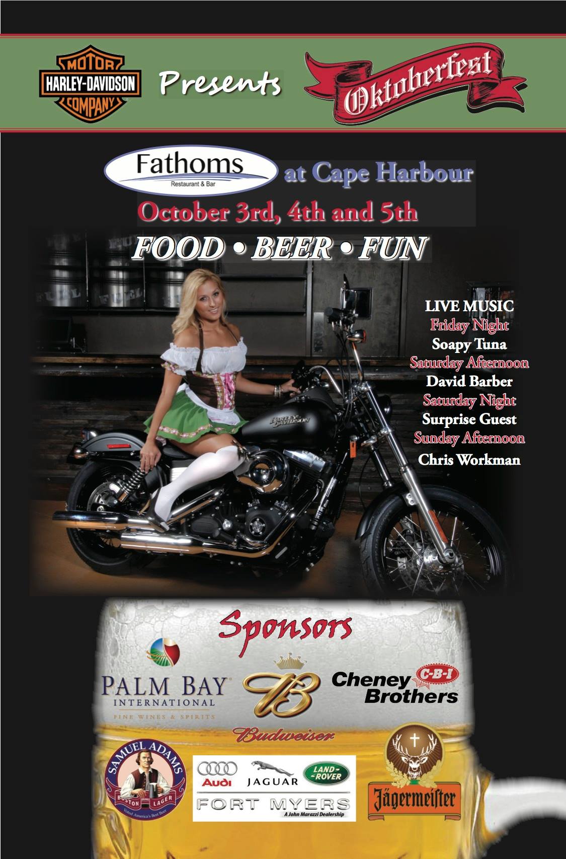 Fathoms and Harley Davidson of Fort Myers present Oktoberfest