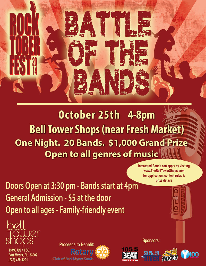 20 bands will do battle at ROCKtoberfest 2014 at Bell Tower Shops
