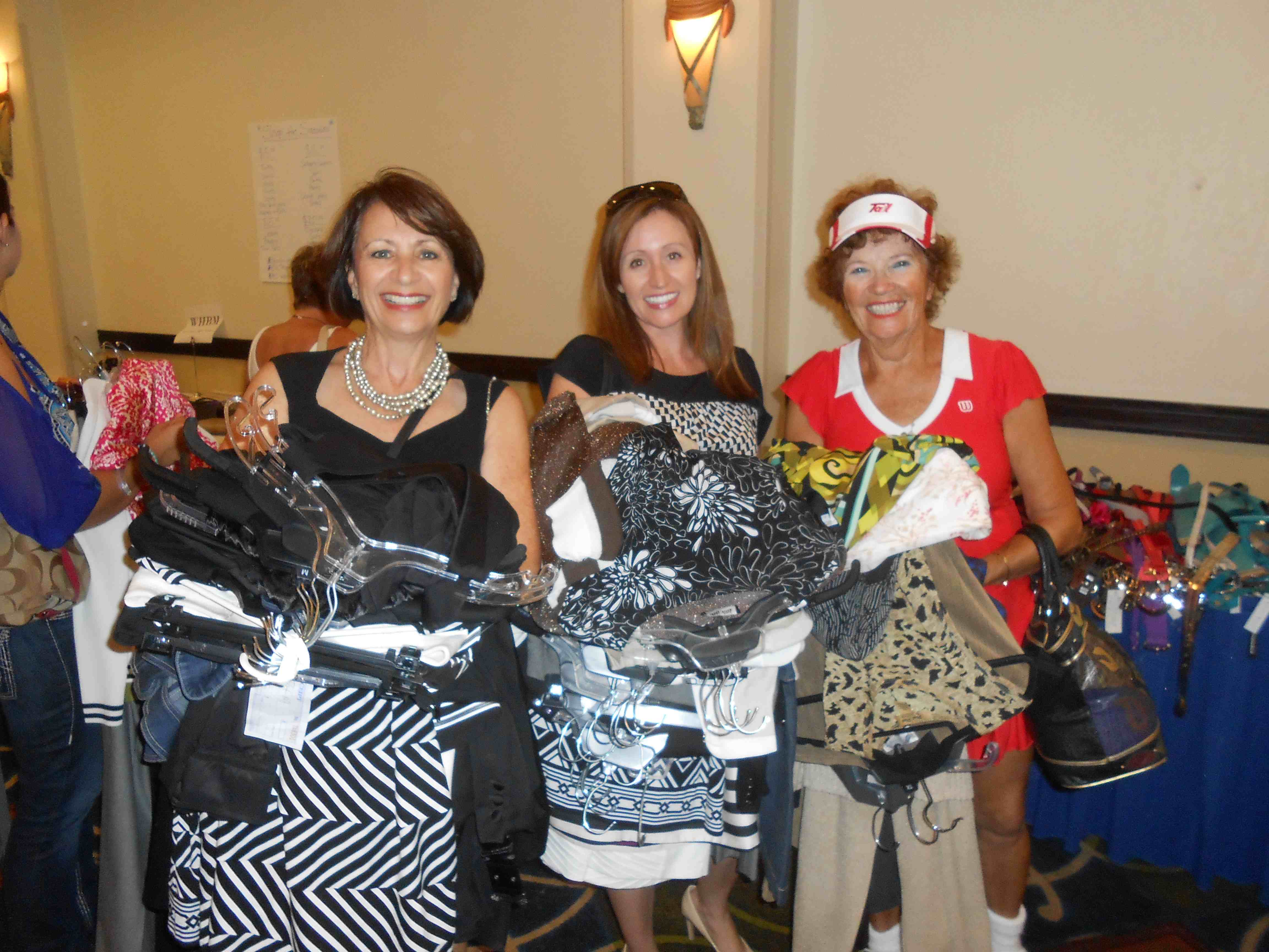 Boxes and boxes of brand new White House Black Market merchandise arrives for Shop for Success on November 14