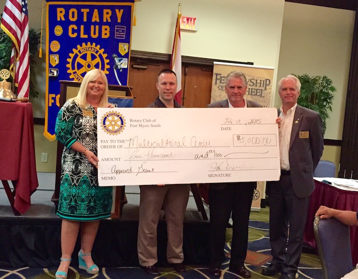 Rotary Club of Fort Myers South donates $5000 to Multicultural Centre of Southwest Florida’s Adopt-A-Student Fundraiser