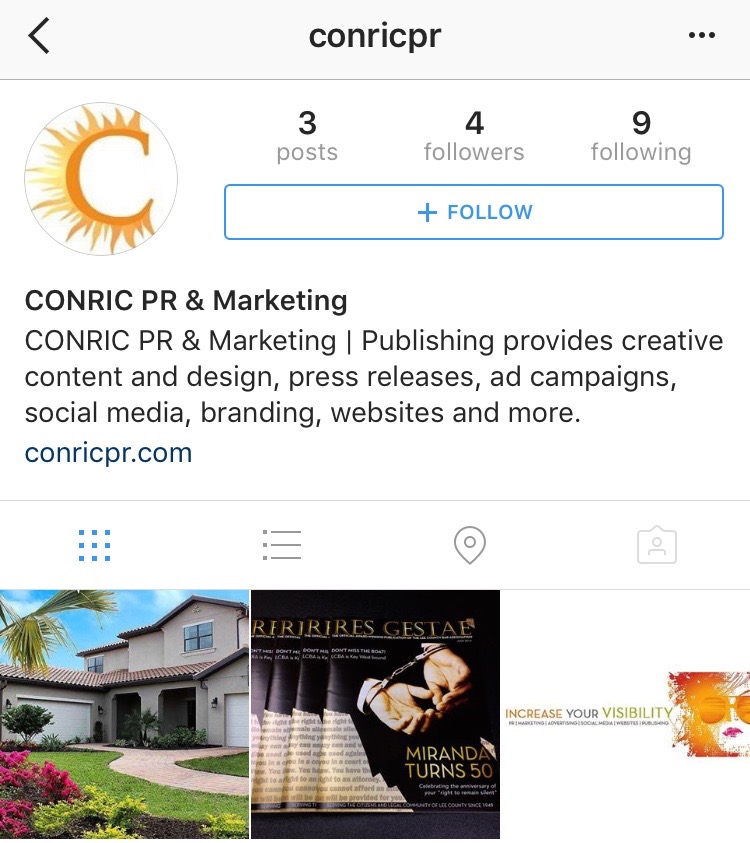 CONRIC is on Instagram!