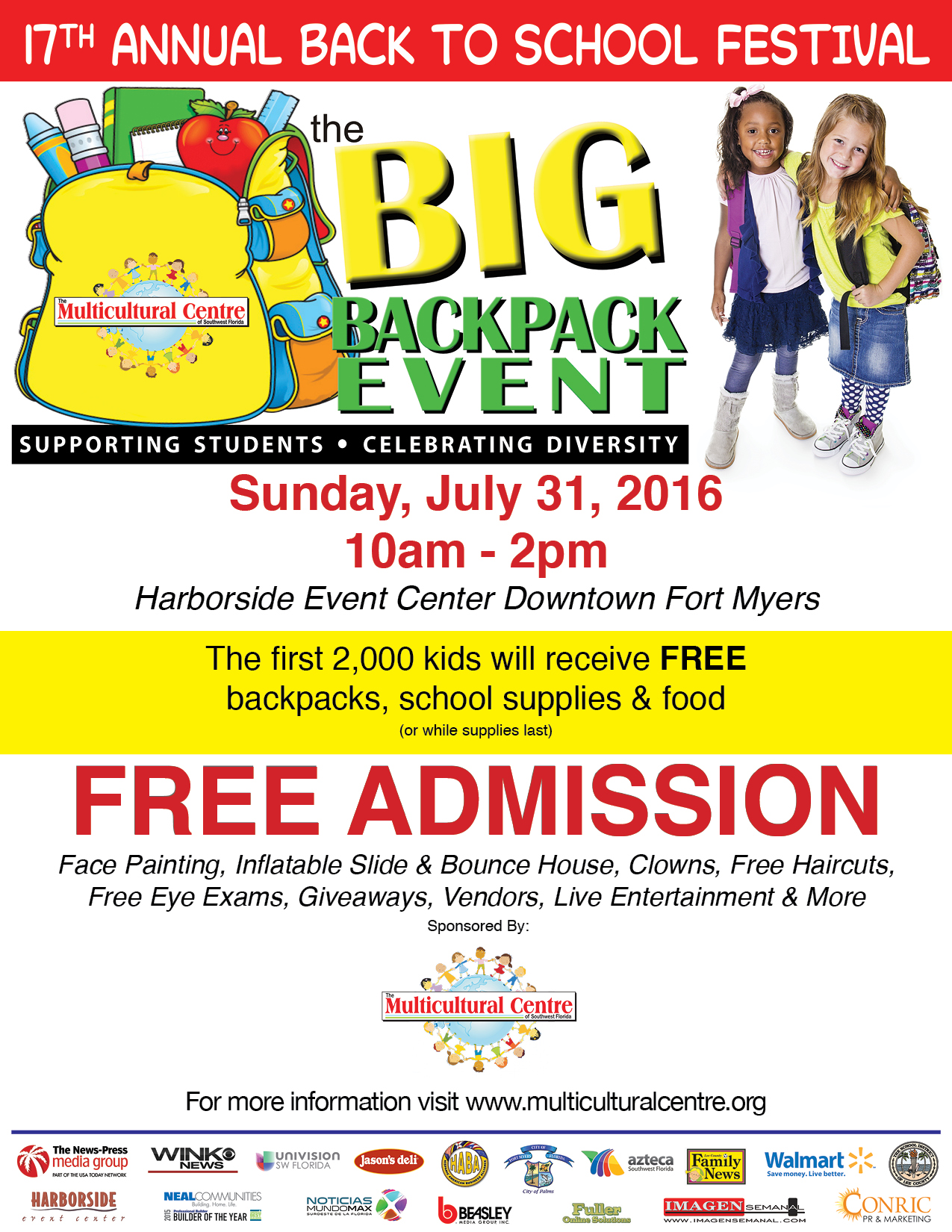The Big Backpack Event hits Harborside Event Center July 31
