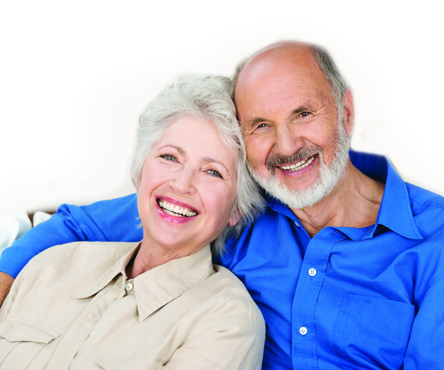 glückliches älteres paar zu hause