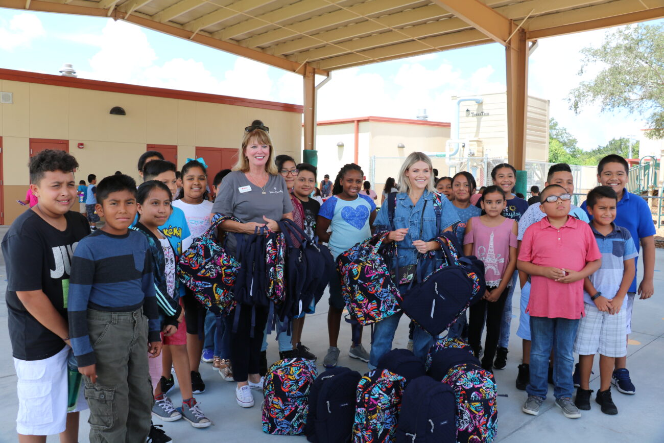 Blessings in a Backpack SWFL and Vera Bradley surprise Tice students