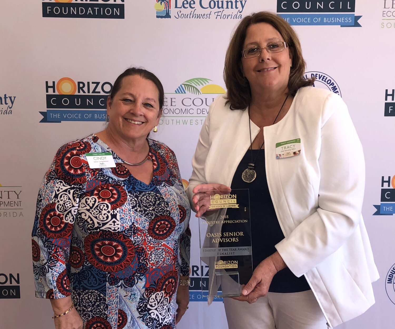 Oasis Senior Advisor Cindy Walker, left, with Tracy Hanavin, chief operating officer for Oasis Senior Advisors.