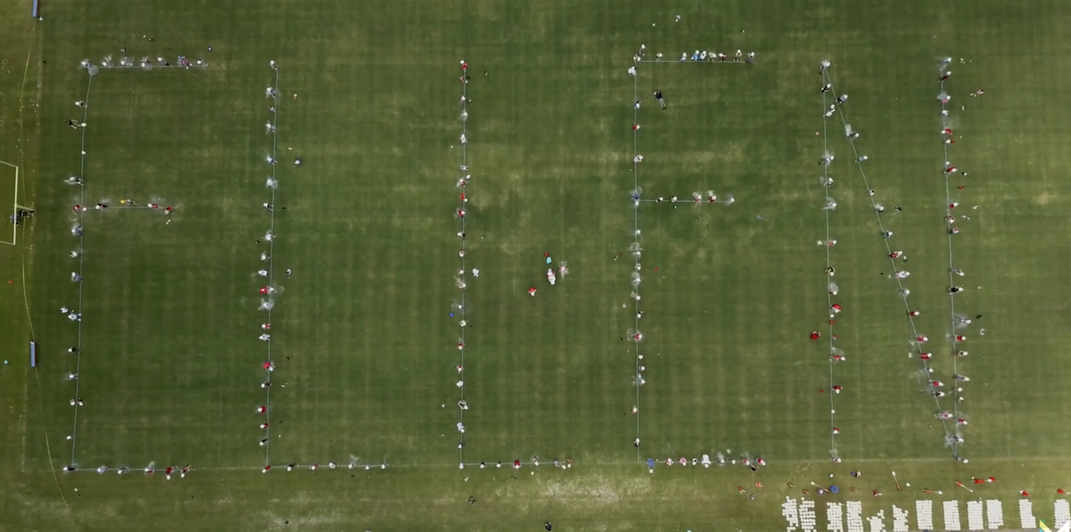 Hundreds gather to take Ice Bucket Challenge, send message